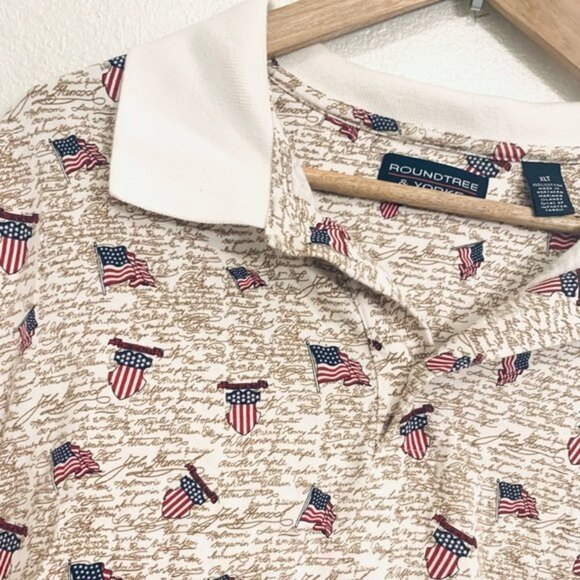 RoundTree & Yorke American‎ Print Button Polo Shirt - Picture 12 of 12